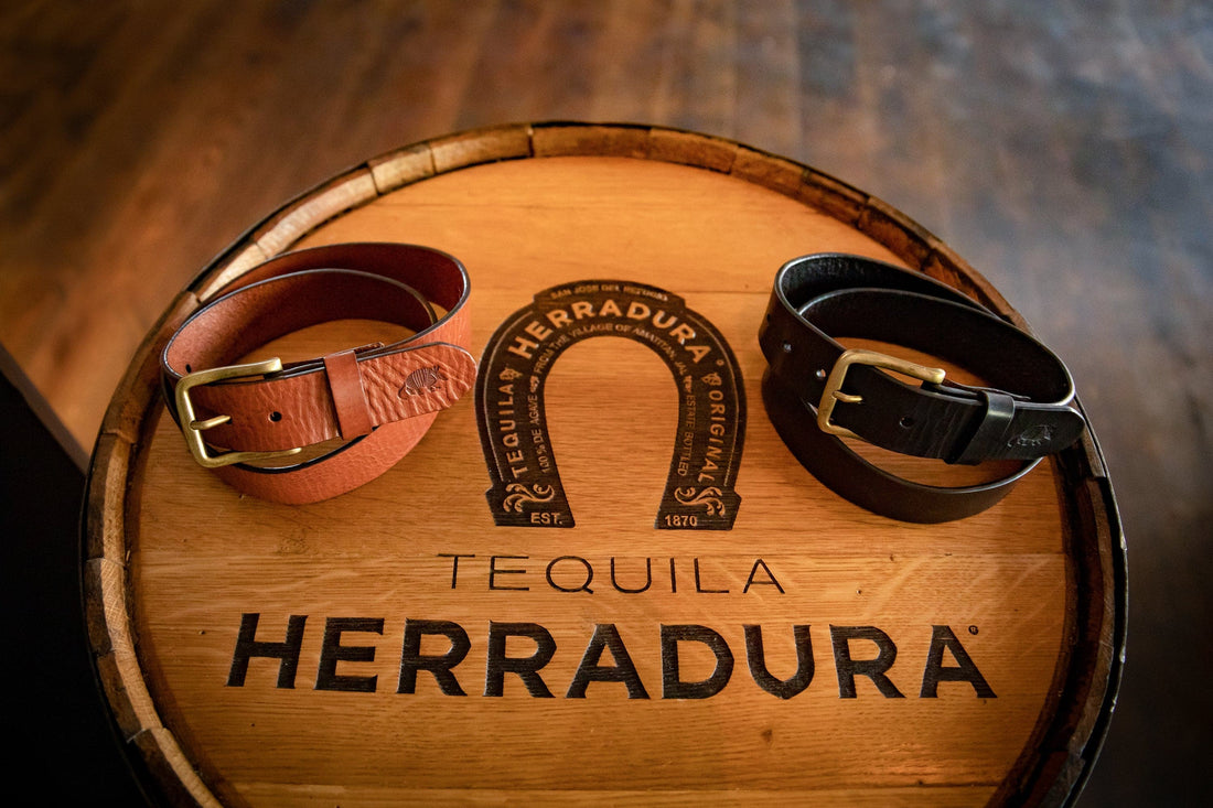 black leather belt