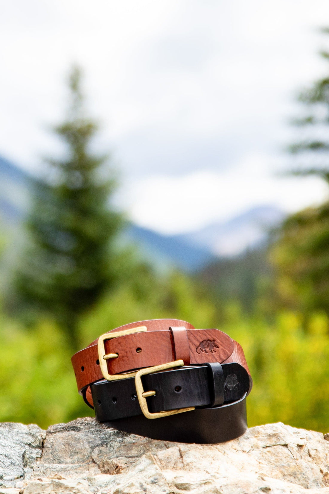 black leather belt