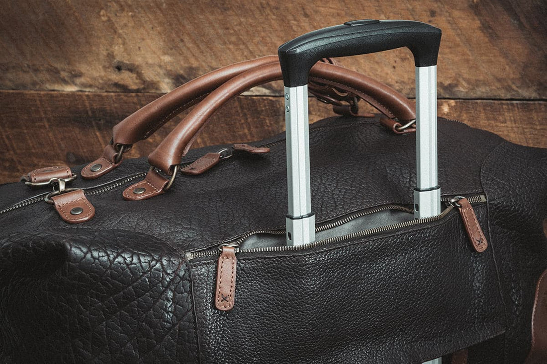 leather duffle bag