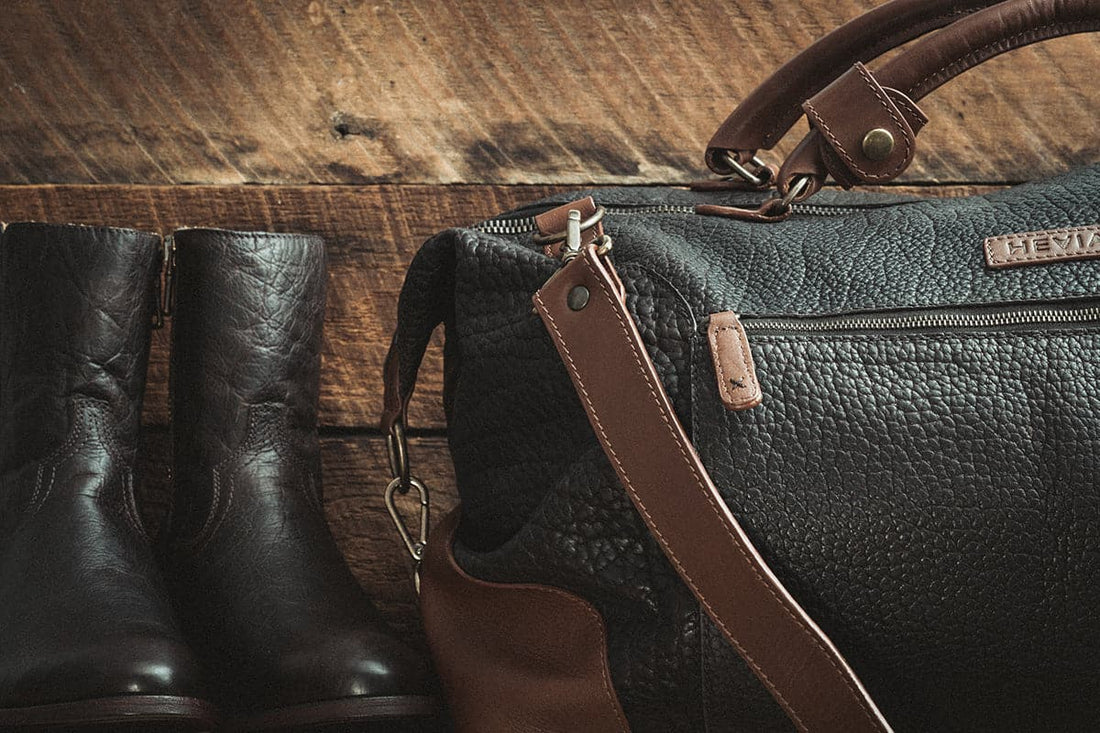 leather duffle bag