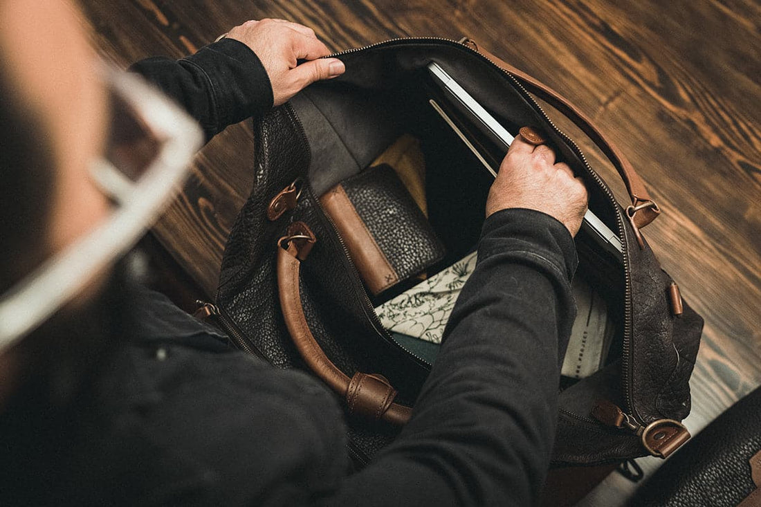 leather duffle bag