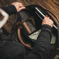 leather duffle bag