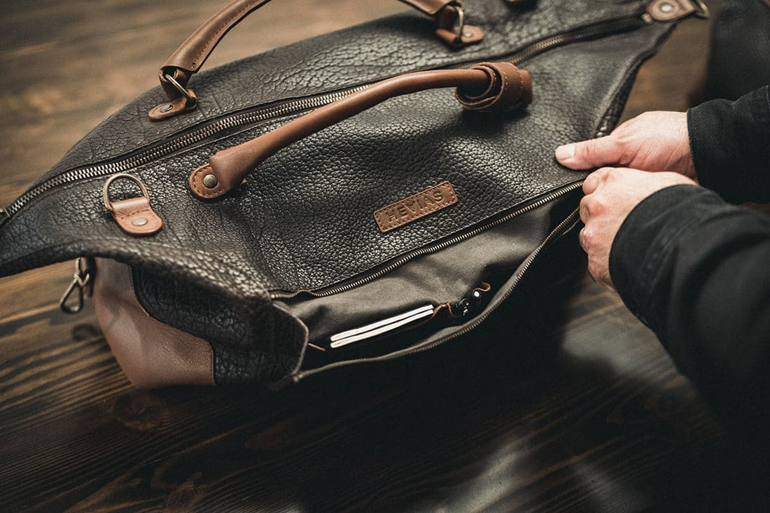 leather duffle bag