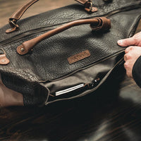 leather duffle bag