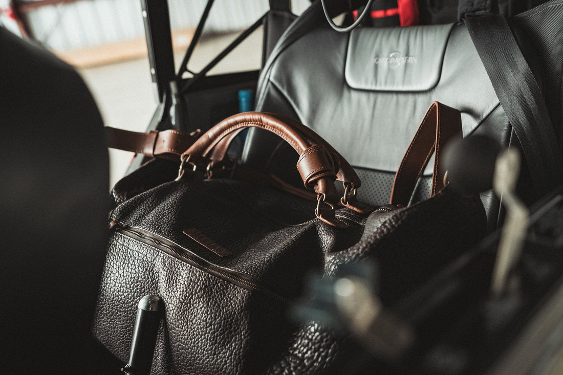 leather duffle bag