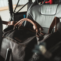 leather duffle bag