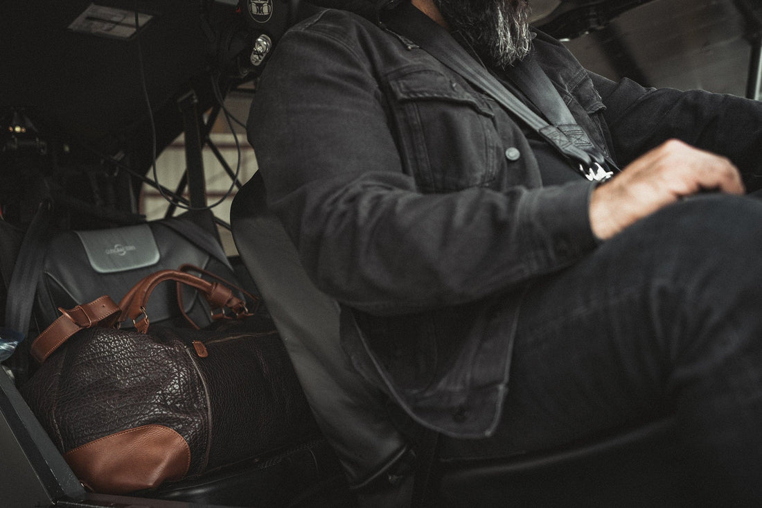 leather duffle bag