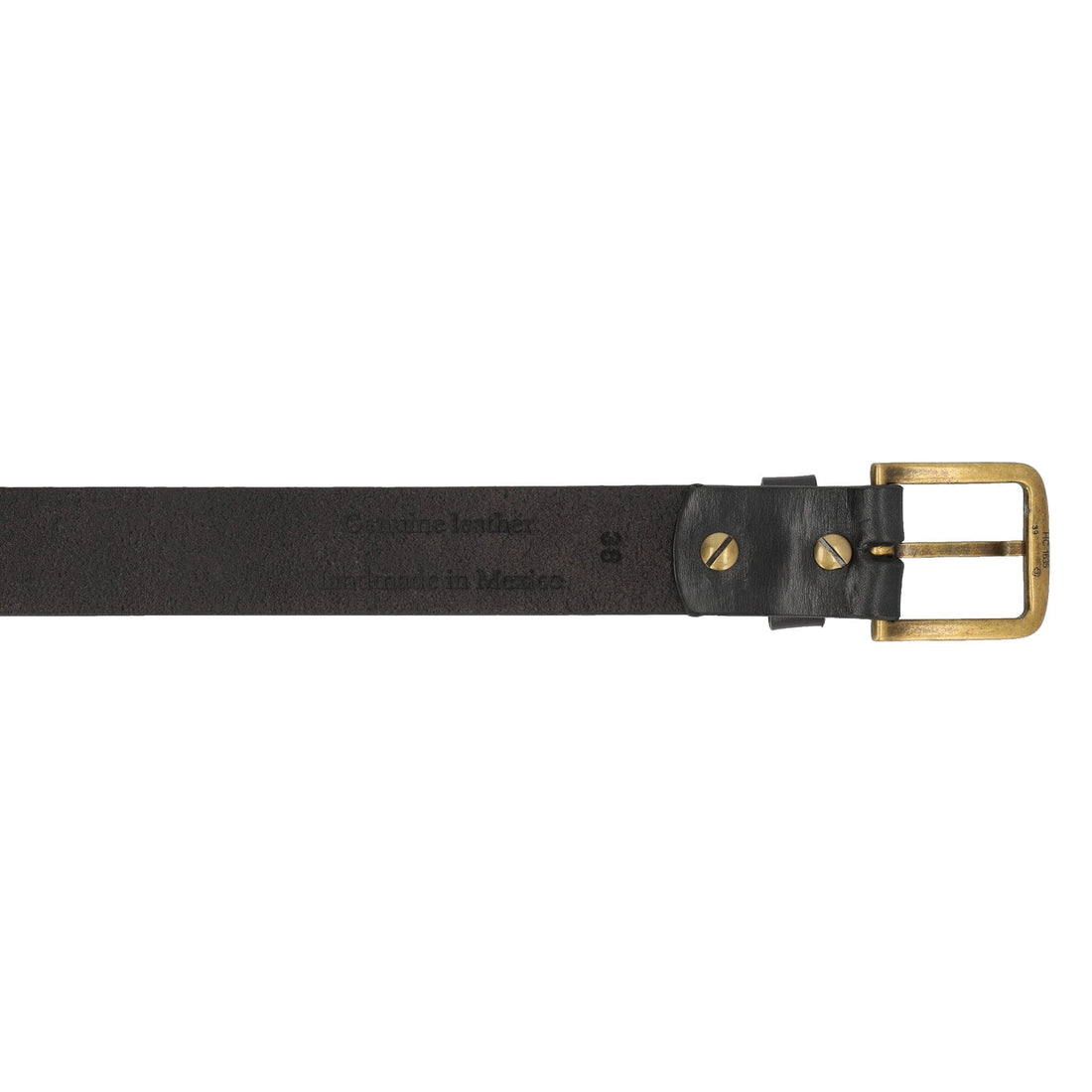black leather belt